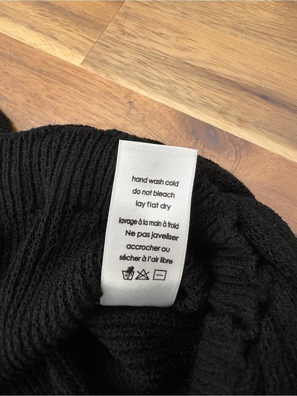 NWOT Naked Wardrobe Sz M Black Rib Knit Braid Trim Crop Top Sheer - Picture 8 of 12